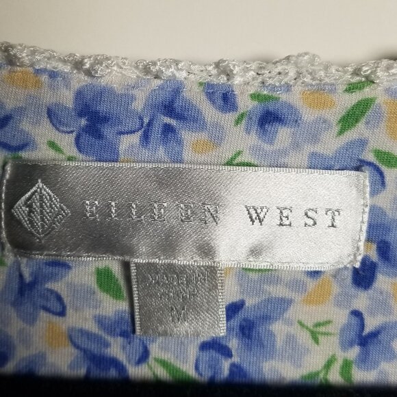 Eileen West Women's Blue Floral Cottagecore, Prairie Nightgown Sz M - Picture 3 of 4